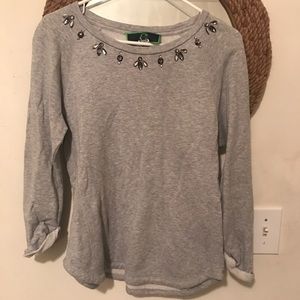 C.wonder jeweled sweatshirt top